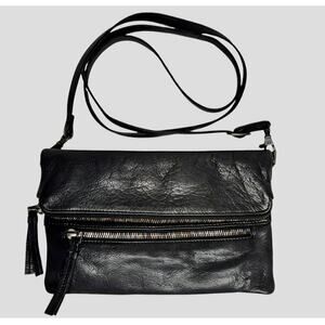Rare Amsterdam Heritage multi use black leather bag shoulder/waist/crossbody